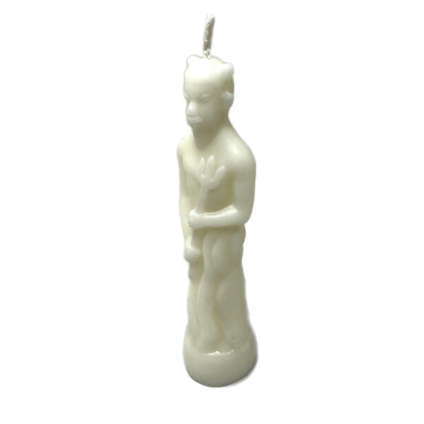 Shreyshti Designer / Decorative Figure Candle Devil White approx. 7.5" for spell, wiccan, pagan, rituals, reiki, religious, magic, home decor, festival, party purposes - Image 3